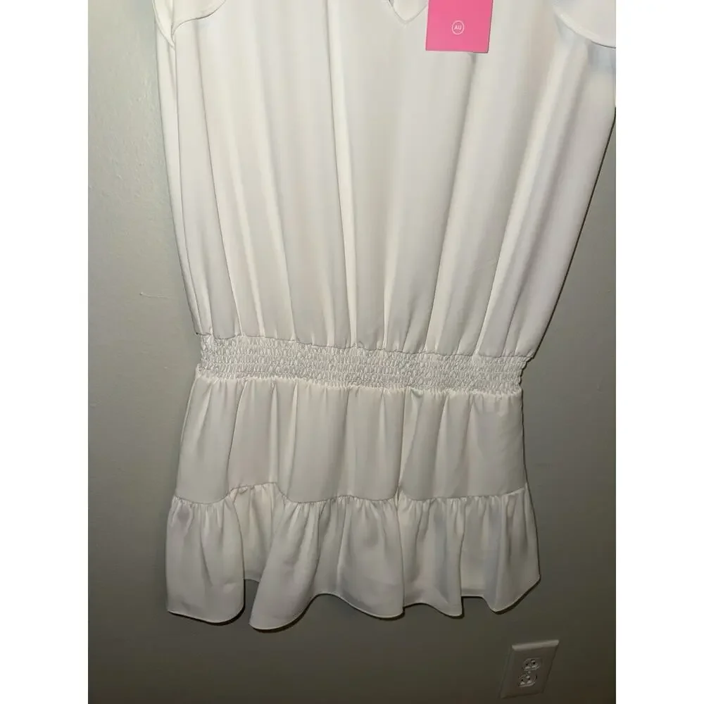 NEW Amanda Uprichard Marsha Romper in Ivory Size Small REVOLVE MSRP $207 Bridal